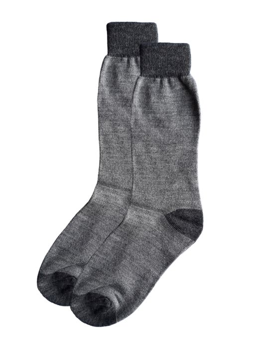 Men acrylic socks plain design grey